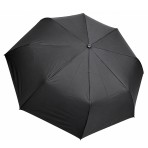 Ομπρέλα βροχής ανδρική σπαστή 3s αυτόματη R55cm polyester μαύρη TREND