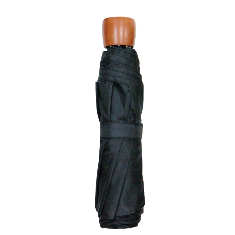 Ομπρέλα βροχής unisex σπαστή 3s απλή R53cm polyester μαύρη TREND