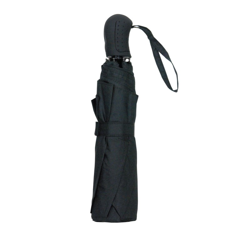 Ομπρέλα βροχής unisex σπαστή 3s αυτόματη R53cm polyester μαύρη TREND