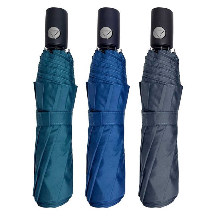 Ομπρέλα βροχής unisex σπαστή 3s αυτόματη R55cm polyester μονόχρωμη TREND