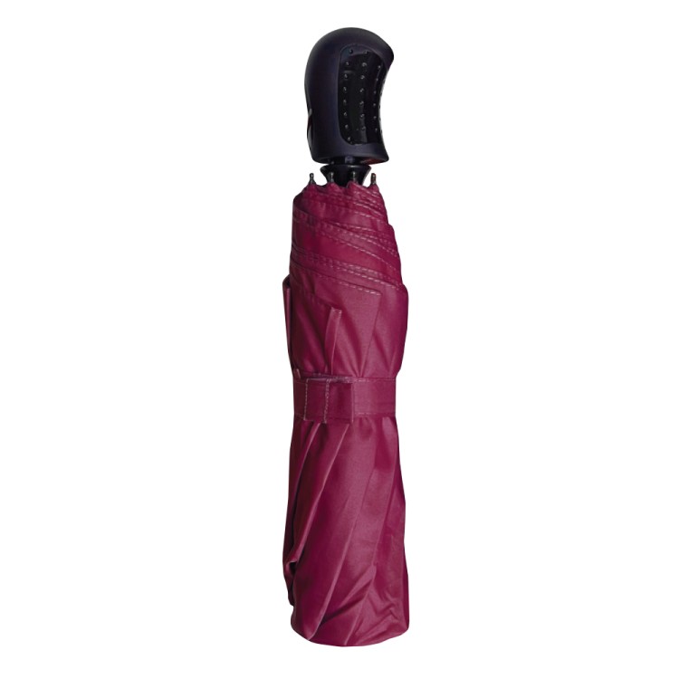 Ομπρέλα βροχής unisex σπαστή 3s polyester αυτόματη R58cm μπορντώ ΤREND