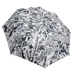 Ομπρέλα βροχής γυναικεία σπαστή 3s απλή R53cm taslon εμπριμέ TREND