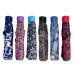 Ομπρέλα βροχής γυναικεία σπαστή 3s απλή R53cm taslon εμπριμέ TREND