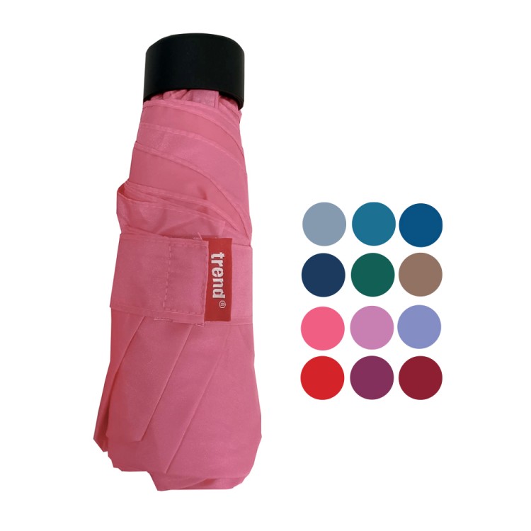 Ομπρέλα βροχής unisex σπαστή 5S απλή R49,5cm polyester μονόχρωμη TREND