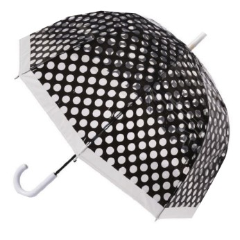 Ομπρέλα βροχής γυναικεία με μπαστούνι αυτόματη R58cm poe πουά TREND