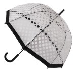 Ομπρέλα βροχής γυναικεία με μπαστούνι αυτόματη R58cm poe πουά TREND