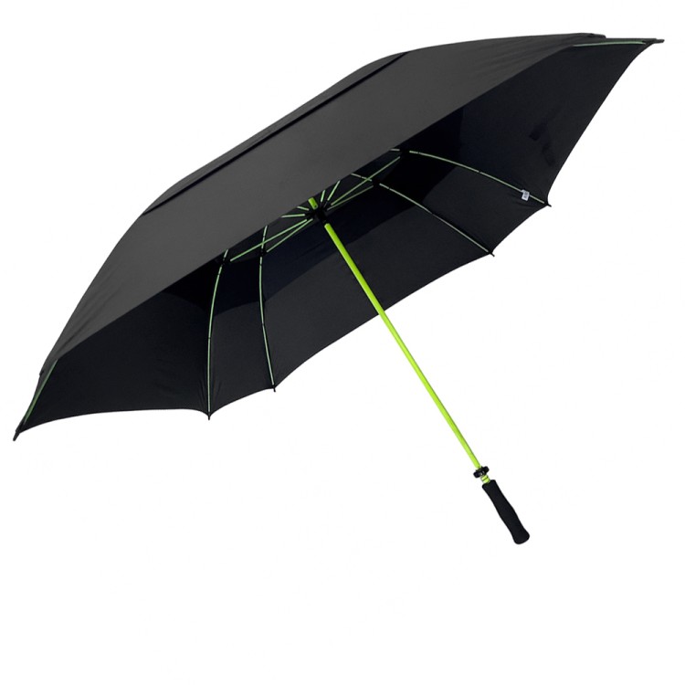 Ομπρέλα βροχής golf με μπαστούνι απλή R85cm poly μαύρη TREND