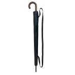 Ομπρέλα βροχής ανδρική με μπαστούνι αυτόματη R68cm polyester μαύρη KEVIN WEST