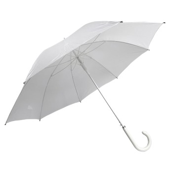 Ομπρέλα βροχής νυφική με μπαστούνι αυτόματη R58cm polyester λευκή CHANOS