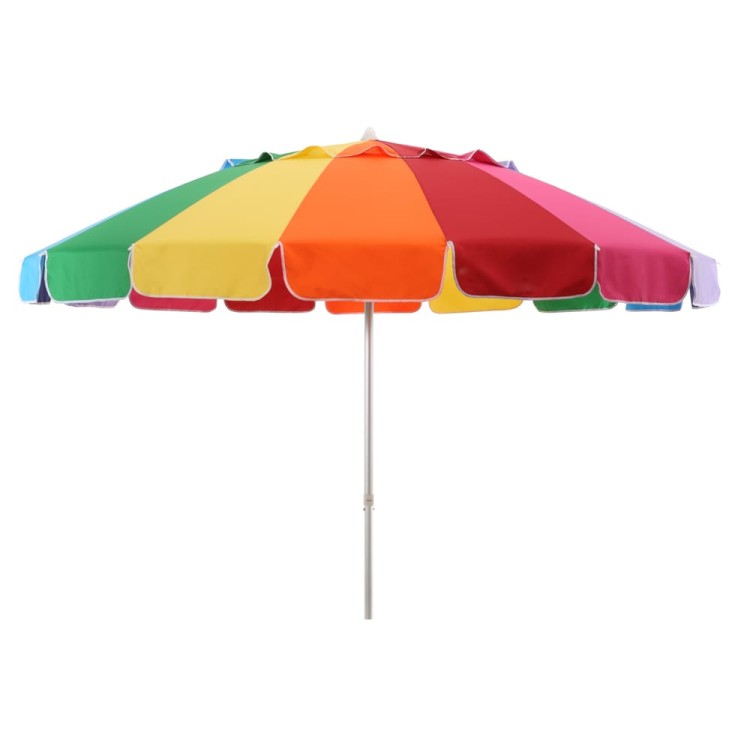 Ομπρέλα θαλάσσης 240cm 16 ακτίνες με μηχανισμό κλίσης polyester πολύχρωμη SOLART Ομπρέλα θαλάσσης 240cm 16 ακτίνες με μηχανισμό κλίσης polyester πολύχρωμη SOLART