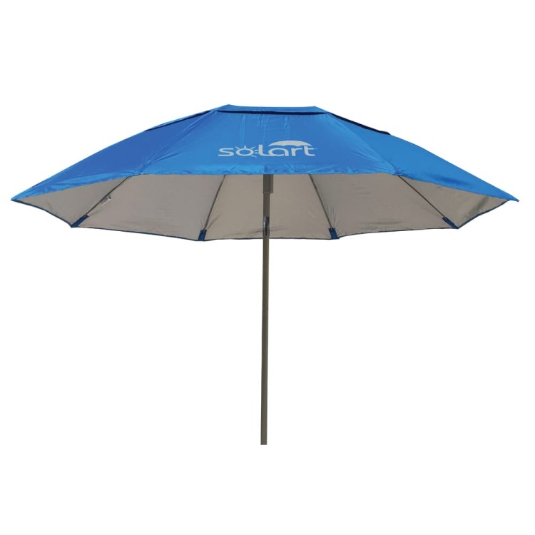 Ομπρέλα θαλάσσης 180cm 8 ακτίνες με μηχανισμο κλίσης polyester μπλε SOLART 