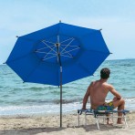Ομπρέλα θαλάσσης fishing 220cm 8 ακτίνες μεταλλικό έλασμα polyester μπλε SOLART Ομπρέλα θαλάσσης fishing 220cm 8 ακτίνες μεταλλικό έλασμα polyester μπλε SOLART