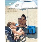  Ομπρέλα θαλάσσης 190cm 8 ακτίνες με μηχανισμό κλίσης polyester grey blue MAUI&SONS 