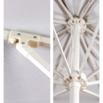 Ομπρέλα κήπου 300cm 8 ακτίνες polyester λευκό SOLART