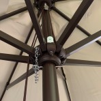 Ομπρέλα κήπου 300x300cm 8 ακτίνες polyester μπέζ TREND