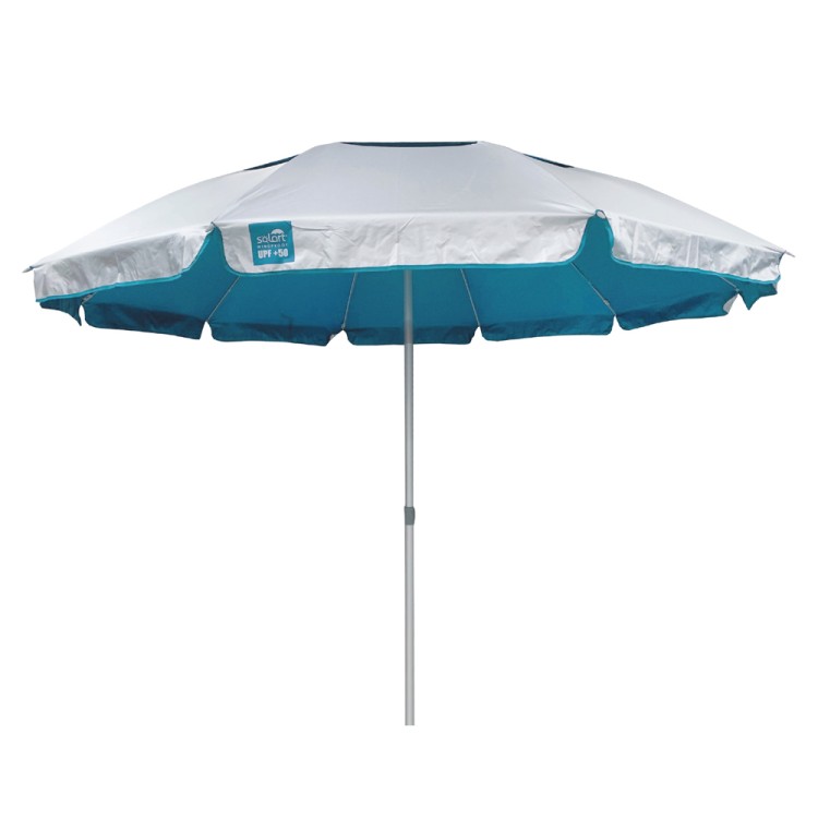 Ομπρέλα θαλάσσης 220cm 10 ακτίνες χωρίς μηχανισμό κλίσης polyester μπλε SOLART Ομπρέλα θαλάσσης 220cm 10 ακτίνες χωρίς μηχανισμό κλίσης polyester μπλε SOLART