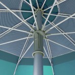 Ομπρέλα θαλάσσης 220cm 10 ακτίνες χωρίς μηχανισμό κλίσης polyester μπλε SOLART  