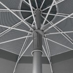 Ομπρέλα θαλάσσης 220cm 10 ακτίνες με μηχανισμό κλίσης polyester γκρι SOLART Ομπρέλα θαλάσσης 220cm 10 ακτίνες με μηχανισμό κλίσης polyester γκρι SOLART