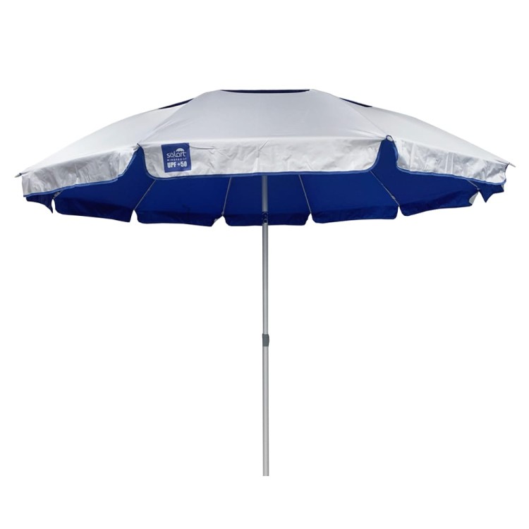 Ομπρέλα θαλάσσης 220cm 10 ακτίνες με μηχανισμό κλίσης polyester μπλε SOLART Ομπρέλα θαλάσσης 220cm 10 ακτίνες με μηχανισμό κλίσης polyester μπλε SOLART