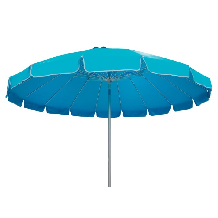 Ομπρέλα παραλίας πισίνας 240cm 16 ακτίνες polyester θαλασσί SOLART 