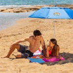  Ομπρέλα θαλάσσης 170cm 8 ακτίνες χωρίς μηχανισμό κλίσης polyester μπλε MAUI&SONS 