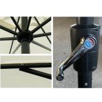 Ομπρέλα κήπου 400cm 8 ακτίνες polyester μπεζ TREND