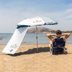 Ομπρέλα θαλάσσης 220cm 10 ακτίνες με μηχανισμό κλίσης polyester μπλε σκίαστρο MAUI&SONS Ομπρέλα θαλάσσης 220cm 10 ακτίνες με μηχανισμό κλίσης polyester μπλε σκίαστρο MAUI&SONS