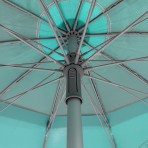 Ομπρέλα θαλάσσης WindGuard 220cm 10 ακτίνες ενισχυμένες με μηχανισμό κλίσης polyester πετρόλ MAUI&SONS