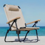 Καρέκλα παραλίας 67x68x88cm μπεζ MAUI&SONS