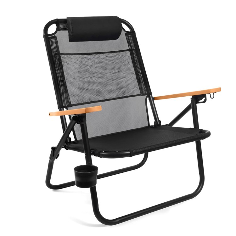 Καρέκλα παραλίας 67x68x88cm μαύρο MAUI&SONS Καρέκλα παραλίας 67x68x88cm μαύρο MAUI&SONS