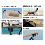 Καρέκλα παραλίας 67x68x88cm μαύρο MAUI&SONS Καρέκλα παραλίας 67x68x88cm μαύρο MAUI&SONS