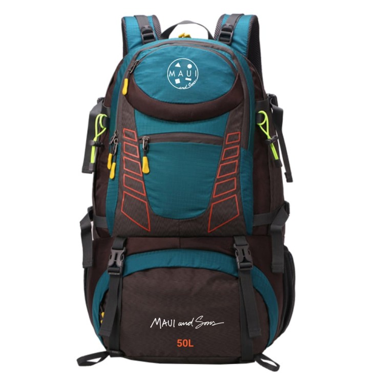  Σακιδιο trekking 50lt nylon πετρόλ MAUI&SONS