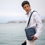 Τσάντα ώμου ανδρική 3.5lt polyester μπλε NAUTICA 