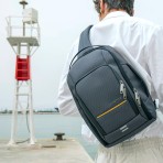 Τσάντα ώμου ανδρική 6.5lt polyester ανθρακί NAUTICA 