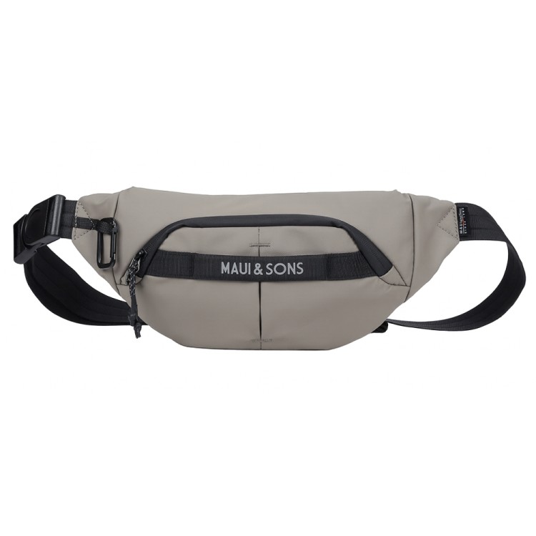 Τσάντα μέσης/χιαστί 0.6lt polyester γκρι MAUI&SONS