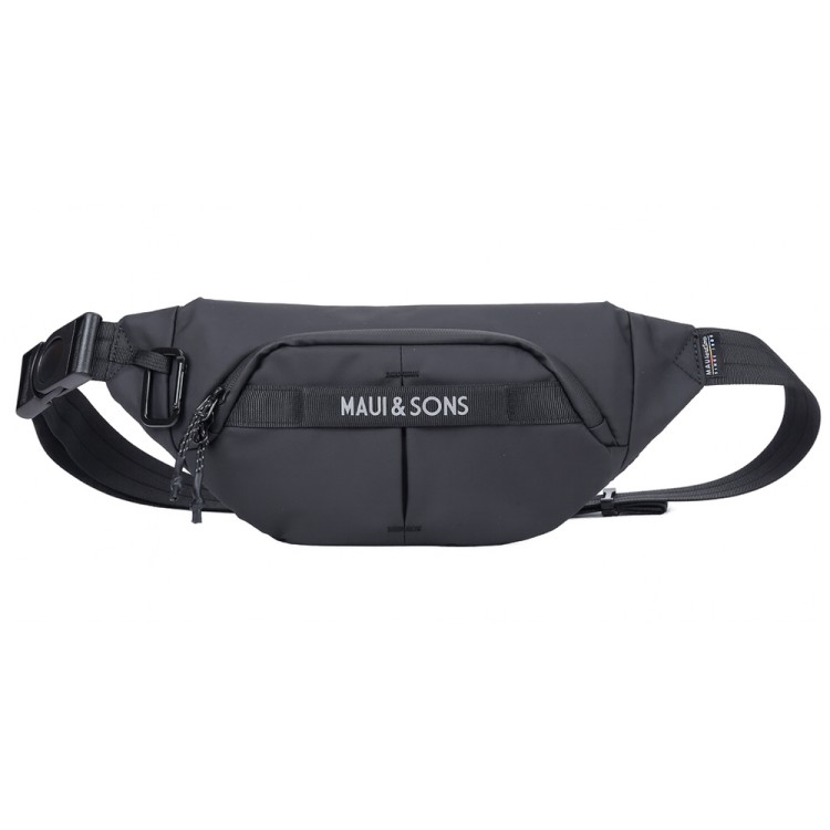 Τσάντα μέσης/χιαστί 0.6lt polyester μαύρο MAUI&SONS