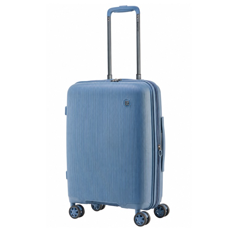 Βαλίτσα καμπίνας expandable σκληρή PP 20'' mosaic blue με 4 ρόδες ύψους 55cm GUY LAROCHE