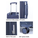 Βαλίτσα μεγάλη σκληρή PP 28'' μπλε με 4 ρόδες ύψους 75cm NAUTICA