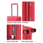 Βαλίτσα μεσαία expandable σκληρή PP 24'' κόκκινο με 4 ρόδες ύψους 65cm NAUTICA Βαλίτσα μεσαία expandable σκληρή PP 24'' κόκκινο με 4 ρόδες ύψους 65cm NAUTICA