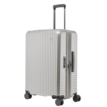 Βαλίτσα μεγάλη expandable πολυκαρβονική 28'' silver grey με 4 ρόδες ύψους 55cm NAUTICA