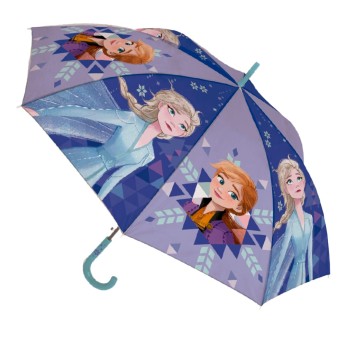 Ομπρέλα βροχής παιδική με μπαστούνι αυτόματη R48cm polyester FROZEN