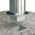 Βάση τσιμέντου με διακοσμητικό χαλίκι με τετράγωνη υποδοχή 50kgr SOLART