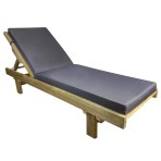 Ξαπλώστρα παραλίας 200x68x32cm ξύλο Σουηδικής πεύκης χωρίς βαφή