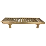 Ξαπλώστρα παραλίας 200x68x32cm ξύλο Σουηδικής πεύκης χωρίς βαφή