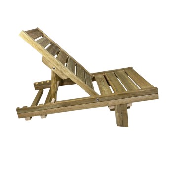 Σεζλόνγκ παραλίας 127x68x32cm ξύλο Σουηδικής πεύκης χωρίς βαφή