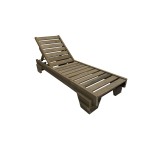 Ξαπλώστρα παραλίας 200x68x27,50cm ξύλο Σουηδικής πεύκης με σταθερά πόδια