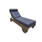 Ξαπλώστρα παραλίας 200x68x27,50cm ξύλο Σουηδικής πεύκης με σταθερά πόδια