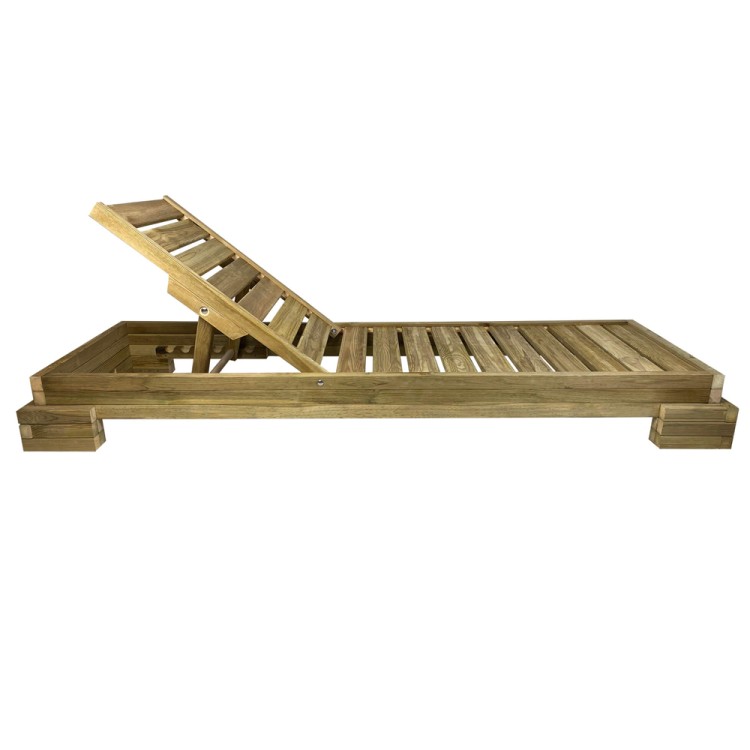 Ξαπλώστρα παραλίας 217x75x23cm από ξύλο Σουηδικής πεύκης για χωρίς βαφή μέγιστη αντοχή