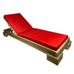 Ξαπλώστρα παραλίας 217x75x23cm από ξύλο Σουηδικής πεύκης για χωρίς βαφή μέγιστη αντοχή