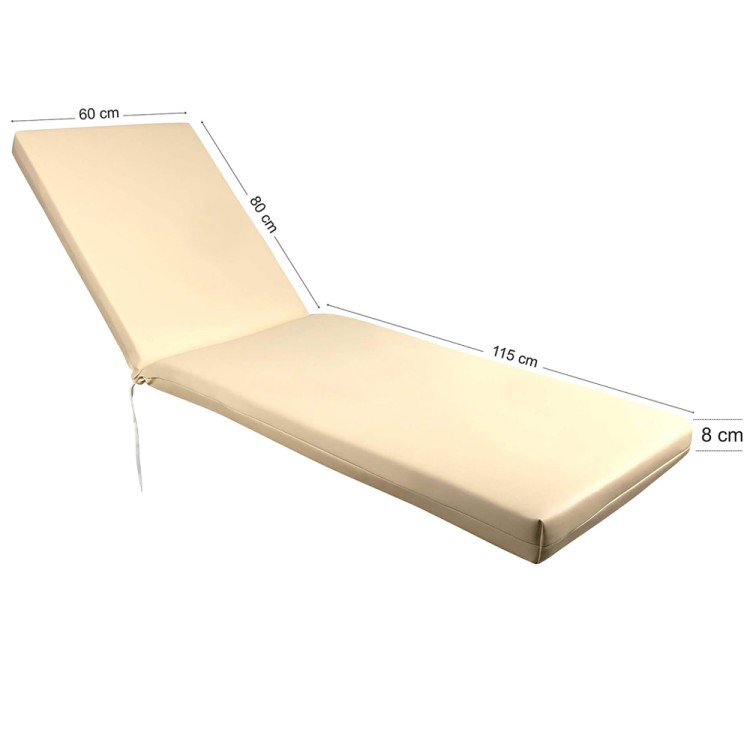 Μαξιλάρι ξαπλώστρας 195x60cm δερματίνη αφρολέξ πάχους 8cm 